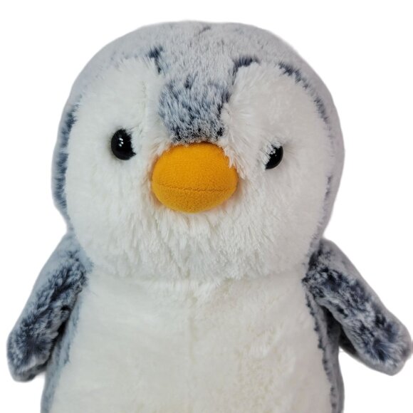 Aurora Penguin Stuffed Animal Plush Gray White 11.5" Floppy Wing Arctic Zoo 2016 - Picture 2 of 10